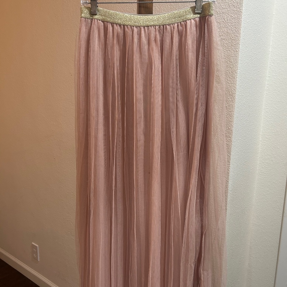 LC flowy pink maxi skirt